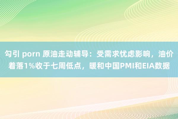 勾引 porn 原油走动辅导：受需求忧虑影响，油价着落1%收于七周低点，暖和中国PMI和EIA数据