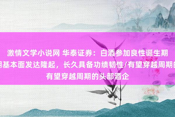 激情文学小说网 华泰证券：白酒参加良性诞生期，看好短期基本面发达隆起，长久具备功绩韧性/有望穿越周期的头部酒企