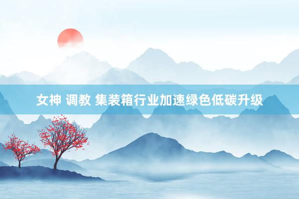 女神 调教 集装箱行业加速绿色低碳升级
