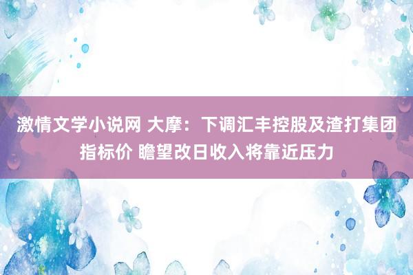 激情文学小说网 大摩：下调汇丰控股及渣打集团指标价 瞻望改日收入将靠近压力